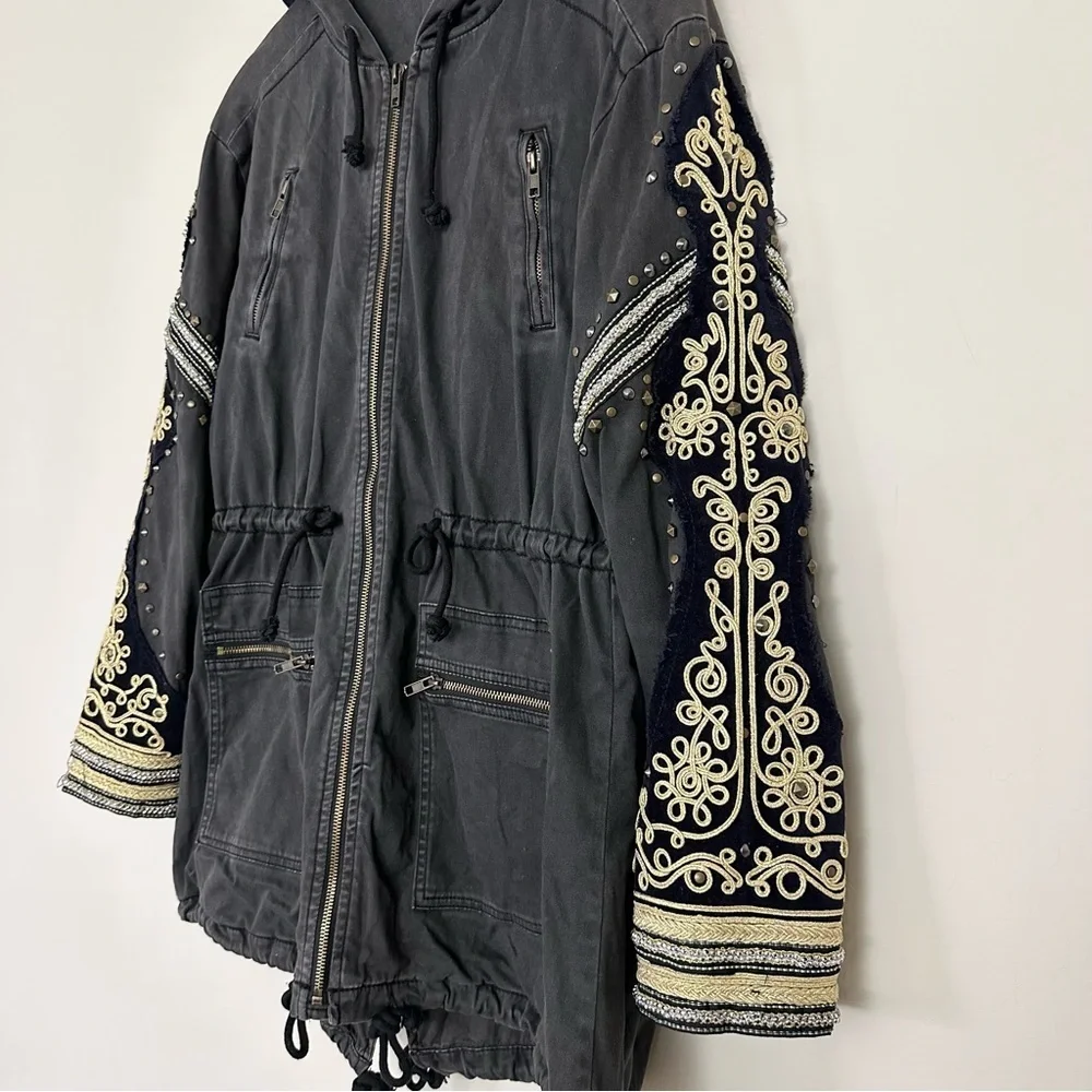 Free People Golden Quills Military Parka in Gray - Picture 6 of 15